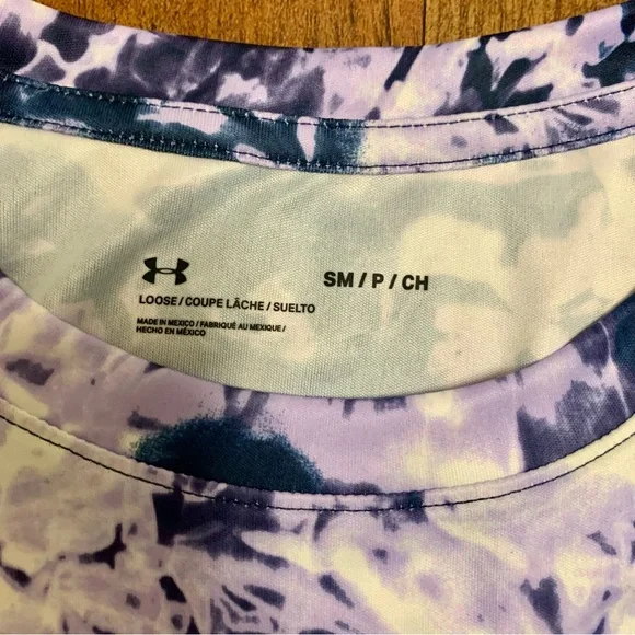 NWOT Under Armour Velocity Purple and Blue Long Sleeve Shirt - Picture 3 of 3